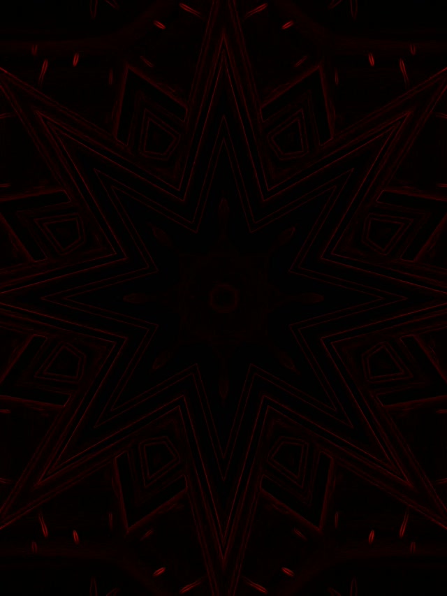 Red Neon Tunnel Kaleidoscope Star Vj Loop 3:4 iPad Portrait 60fps Screensaver