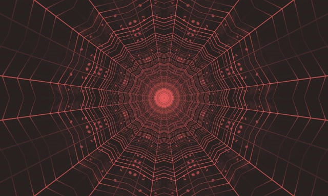 Red Neon Tunnel Polygon Vortex Vj Loop 60fps 5:3 Wide Screensaver