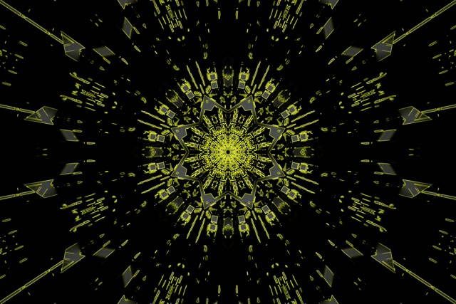 Неон Тунел Сина Ѕвезда Калејдоскоп VJ Loop 3:2 Surface 60fps Screensaver