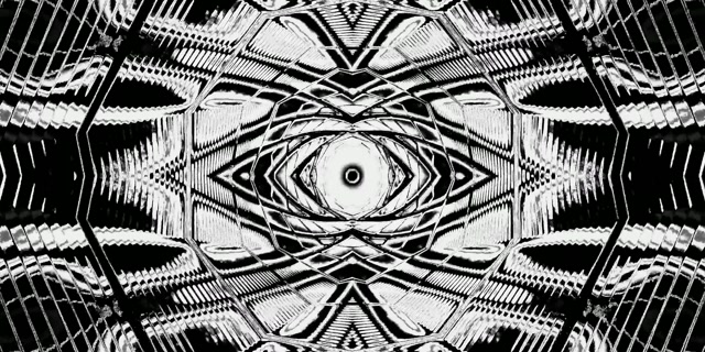 Црно Бел Неон Тунел Око Screensaver VJ Loop 2:1 Univisium 60fps