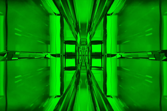 Green Neon Tunnel VJ Loop 3:2 Surface 60fps Screensaver Motion