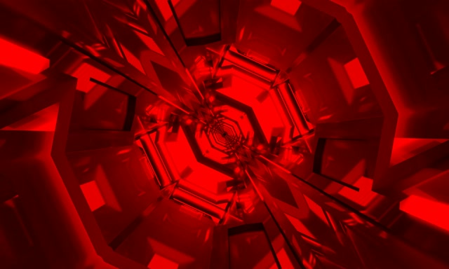 Red Neon Tunnel Spiral Hexagon Vj Loop 5:3 Wide 60fps Screensaver