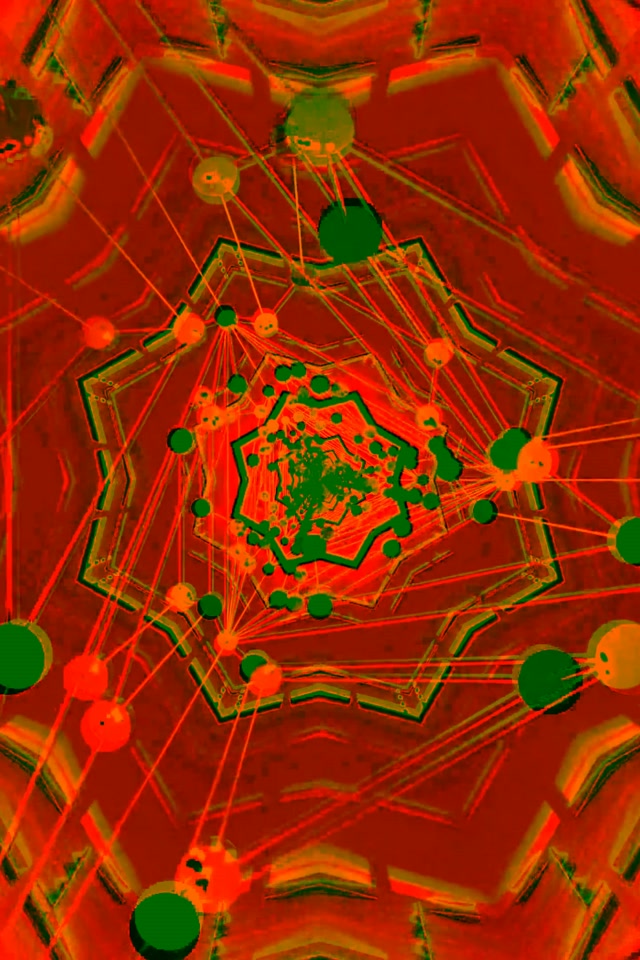 Neon Tunnel Fractal Kaleidoscope Burst | VJ Loop 2:3 Portrait 60fps Screensaver