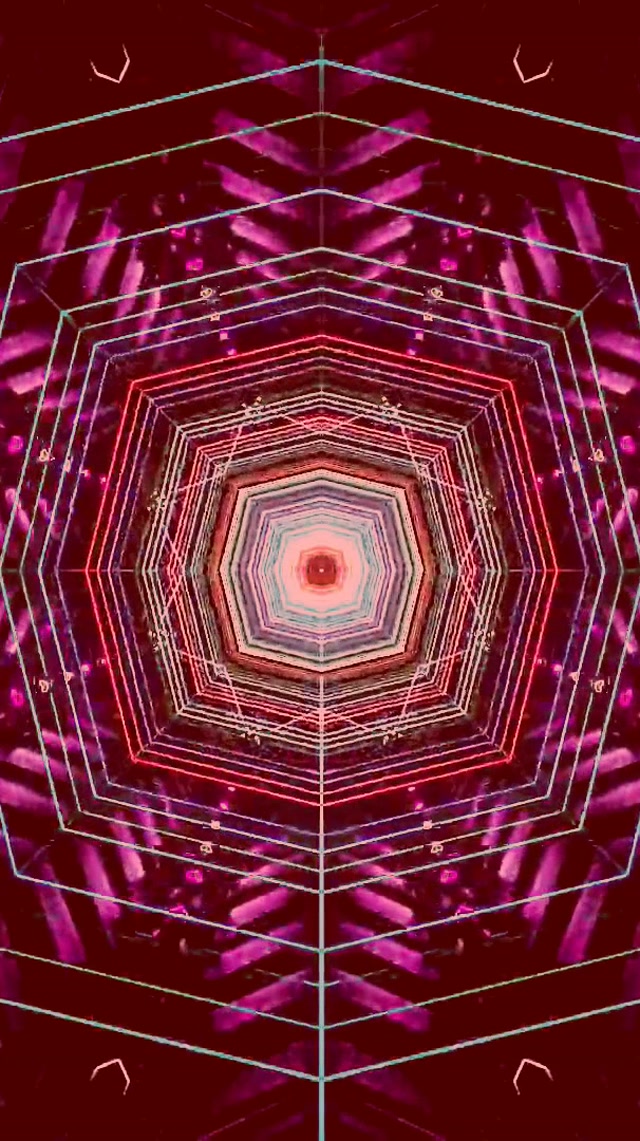 Неон Тунел Осумаголник Вртлог VJ Loop 9:16 Reels 60fps Заштитник