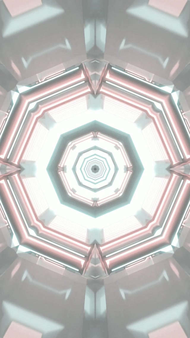 Неон Тунел Хексагон Вртлог VJ Loop 9:16 Reels 60fps Screensaver