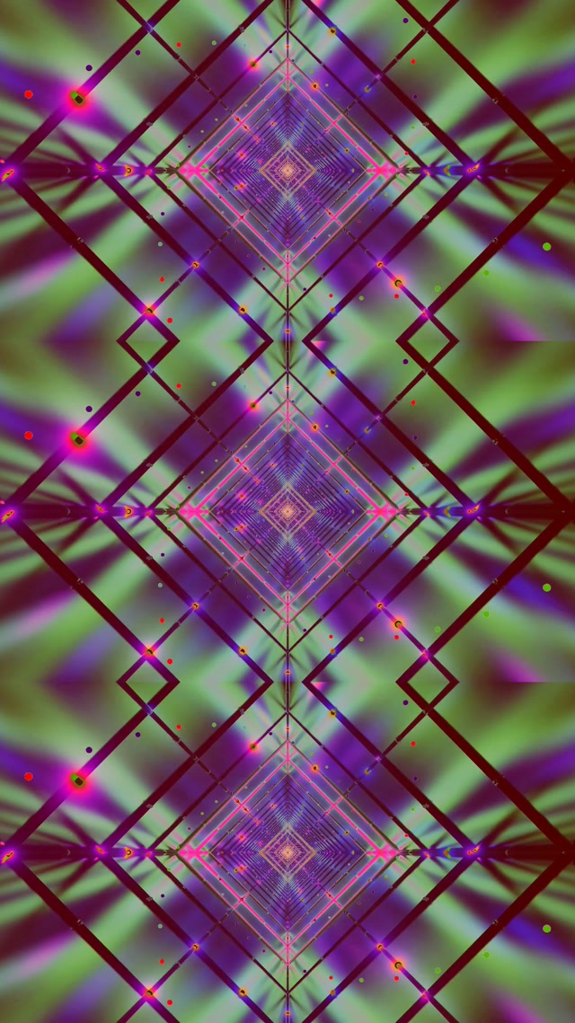 Неон Тунел Розов Дијамант Мрежа VJ Loop 9:16 Reels 60fps Screensaver