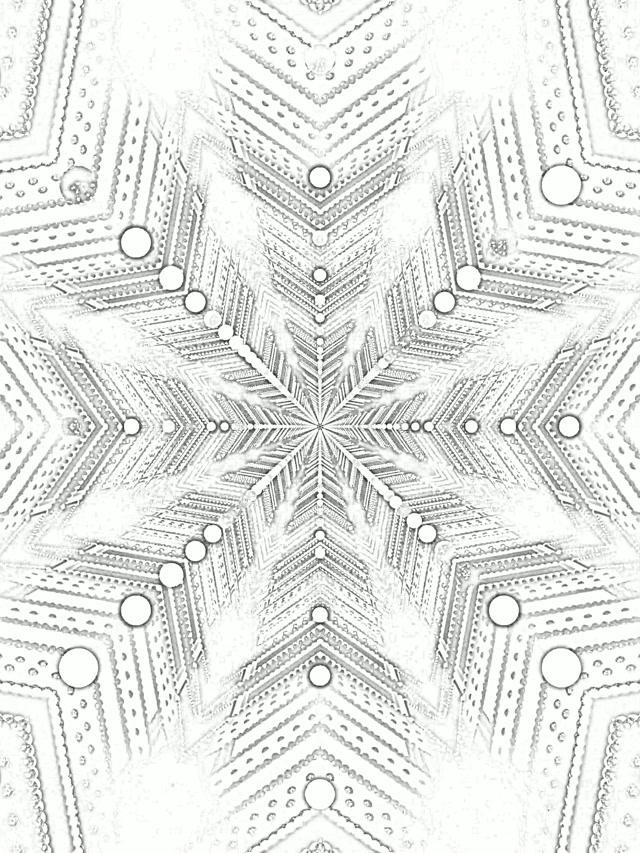 Бела Кристална Снегулка Неон Тунел Screensaver 3:4 iPad Portrait 60fps VJ Loop