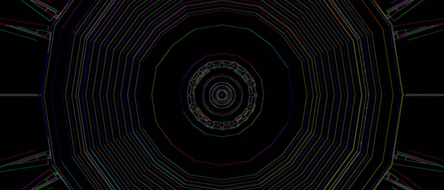 Neon Tunnel Concentric Circles VJ Loop 21:9 Ultrawide 60fps Screensaver