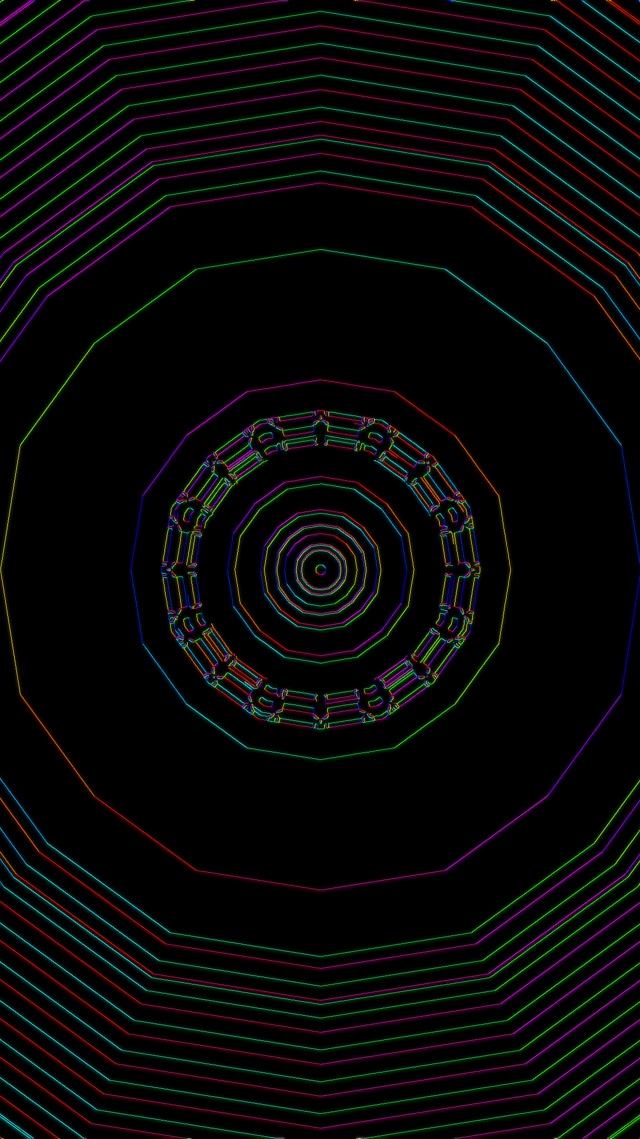 Hypnotic Neon Tunnel Spiral | 9:16 Reels 60fps VJ Loop Screensaver