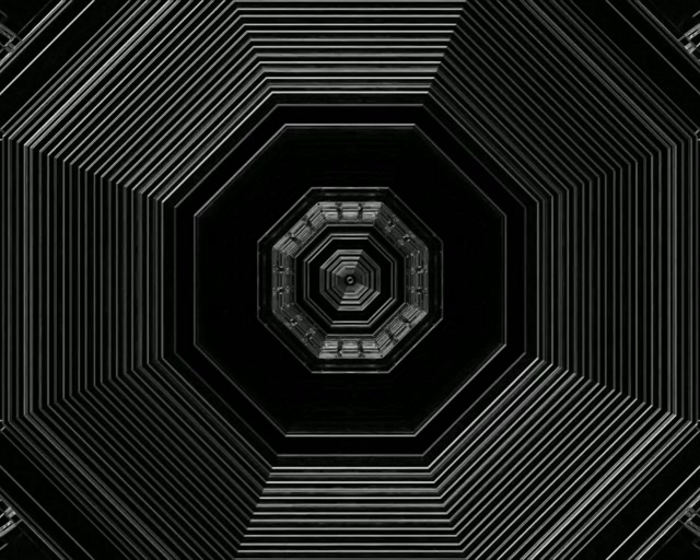 Темен Осумаголник Неон Тунел Vj Loop 5:4 индустриски 60fps Заштитник