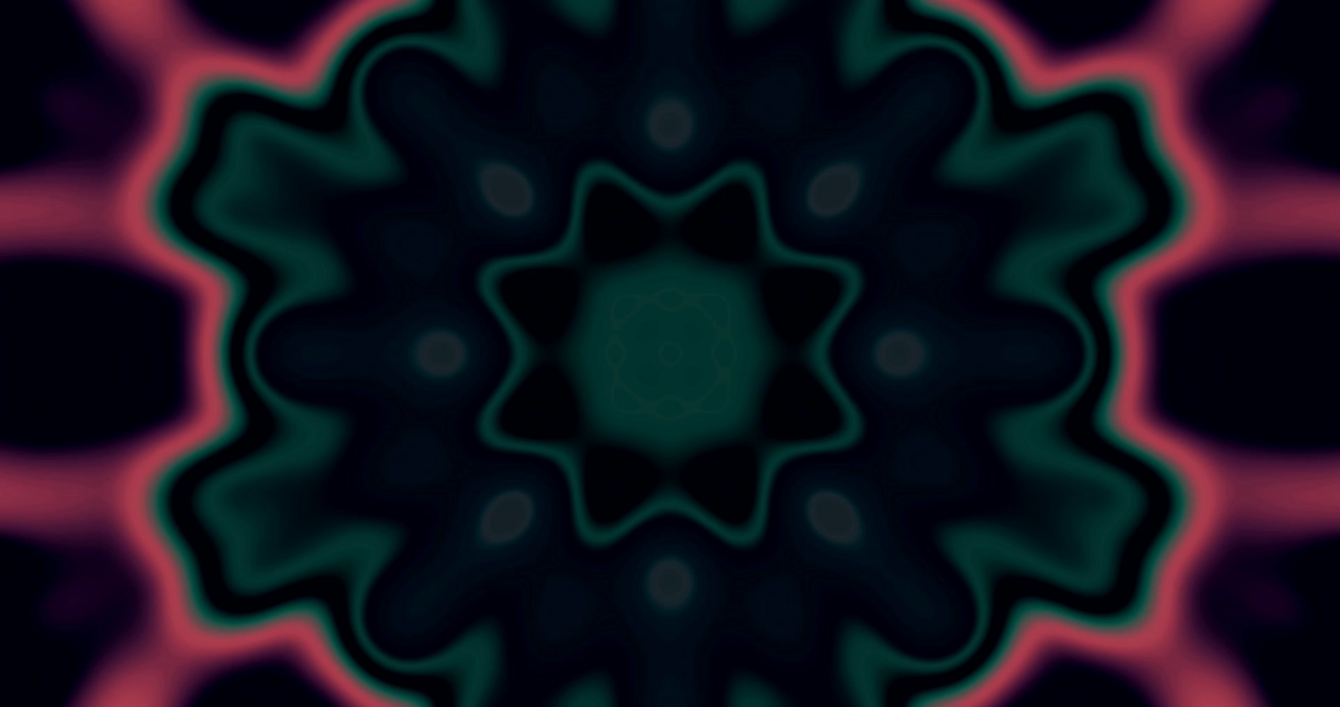 Terowong Neon Mandala Teal Merah Jambu Screensaver 4K UHD 60fps VJLoops