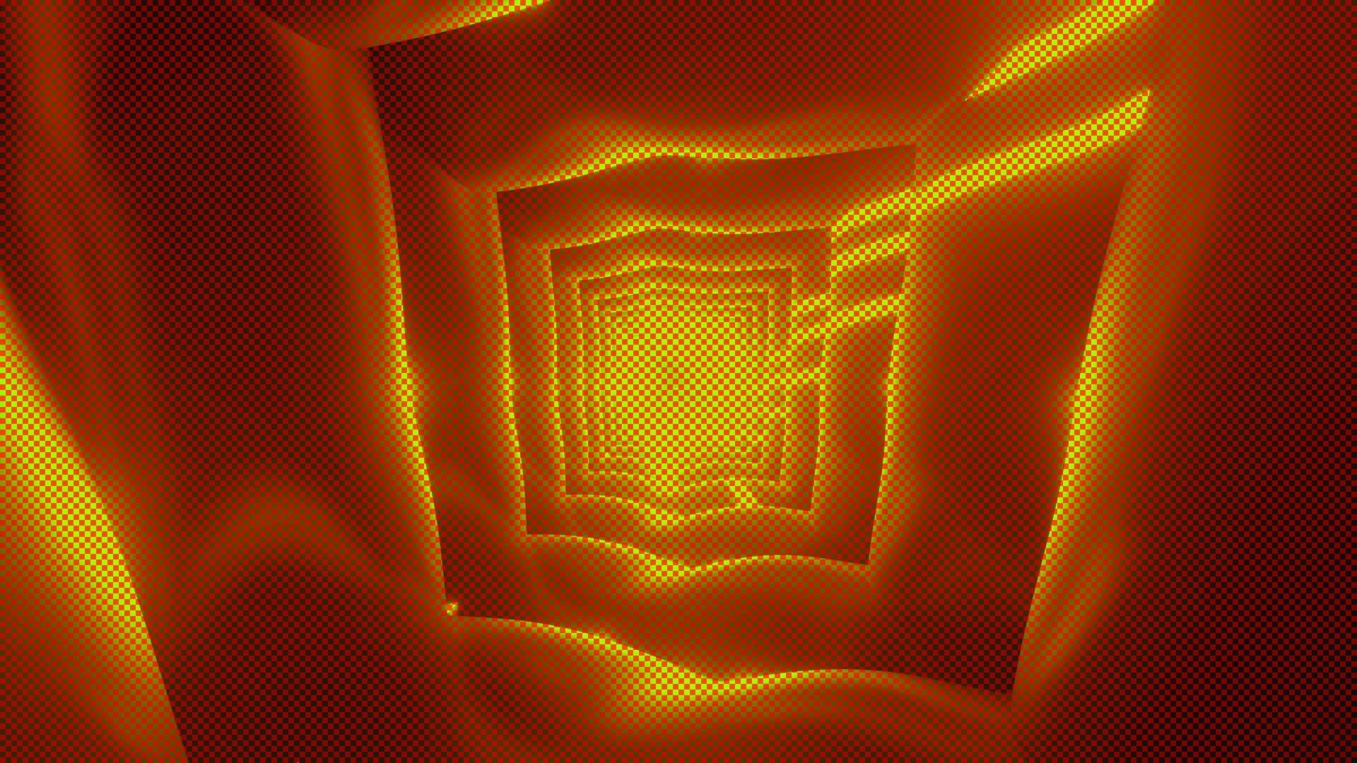 Terowong Neon Oren Penyelamat Skrin 4K UHD 60fps VJ Loop