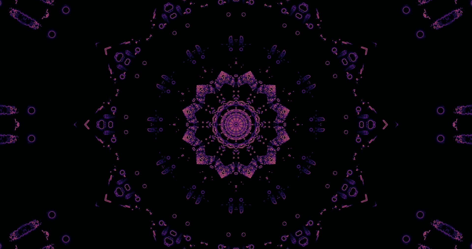 Terowong Neon Mandala Ungu Screensaver 4K UHD 60fps VJLoops