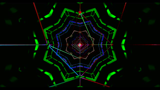 Letupan Bintang Kaleidoskop Psikedelik - VJLoops Seni Glitch Bertenaga