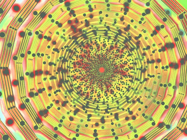 Vj loop Neon Tunnel Spiral Dot Vortex 4:3 Classic 60fps Screensaver