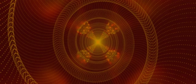 Terowong Neon Pusaran Lingkaran Emas VJ Loop 21:9 Ultrawide 60fps Screensaver