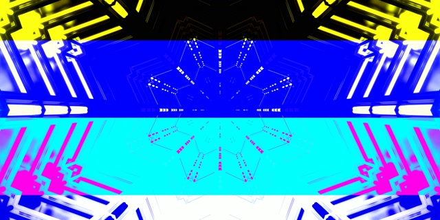 Neon Tunnel Kaleidoscope Star Burst VJ Loop 2:1 Univisium 60fps Screensaver