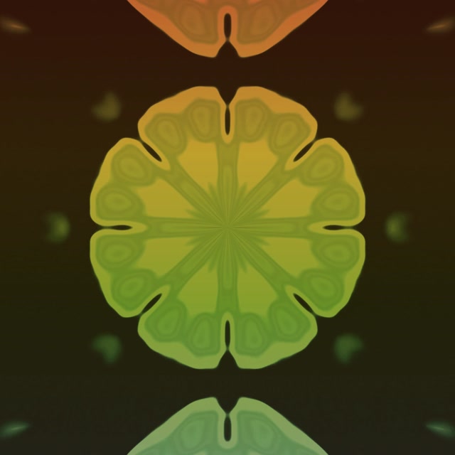 1:1 Persegi Terowong Neon Ledakan Kaleidoskop Jejari Hijau Amber 60fps Penyelamat Skrin VJ Animasi