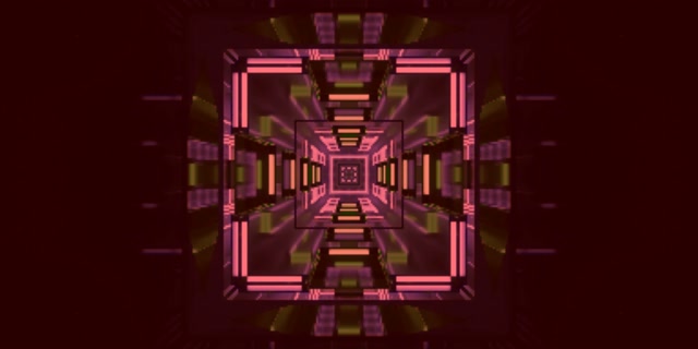 Neon Tunnel Pink Grid VJ Loop 2:1 Univisium 60fps Screensaver