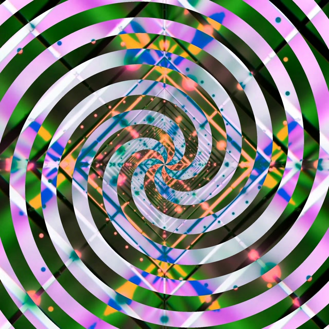 Neon Tunnel Pusaran Spiral 1:1 Square 60fps Screensaver VJLoops