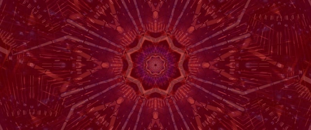 Red Crimson Star Neon Tunnel Kaleidoscope Vj Loop 2.39:1 Cinemascope 60fps Screensaver
