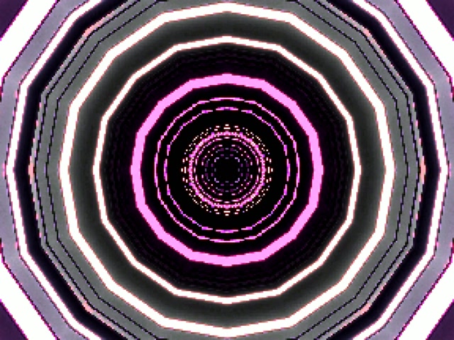 Terowong Neon Pusaran Oktagon Merah Jambu Ungu 4:3 Klasik 60fps Screensaver VJLoops
