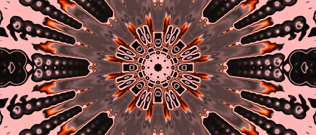 Terowong Neon Pancaran Mandala Karang Vj Loop 21:9 Ultrawide 60fps Screensaver