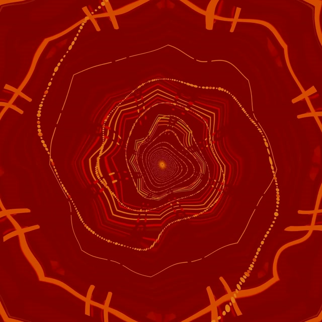 Terowong Neon Oktagon Vorteks VJ Loop 1:1 Square 60fps Screensaver