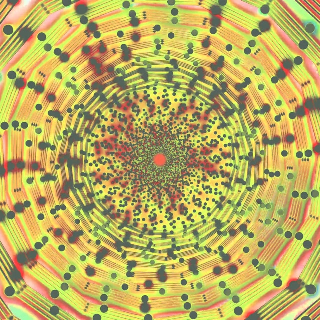 Neon Terowong Pusaran Titik Spiral Penyelamat Skrin VJ Loop 1:1 Segi Empat 60fps