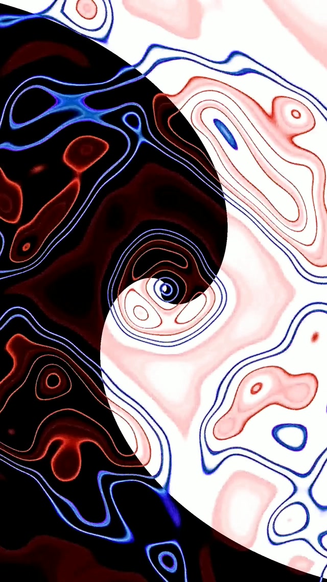 Terowong Neon Pusaran Yin Yang VJ Loop 9:16 Reels 60fps Screensaver