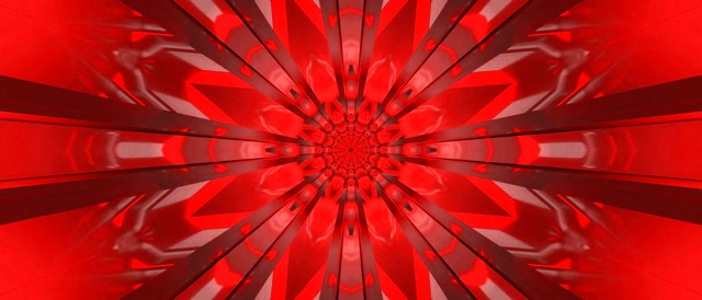 Terowong Neon Merah Kaleidoskop Letupan VJ Loop 21:9 Ultrawide 60fps Screensaver