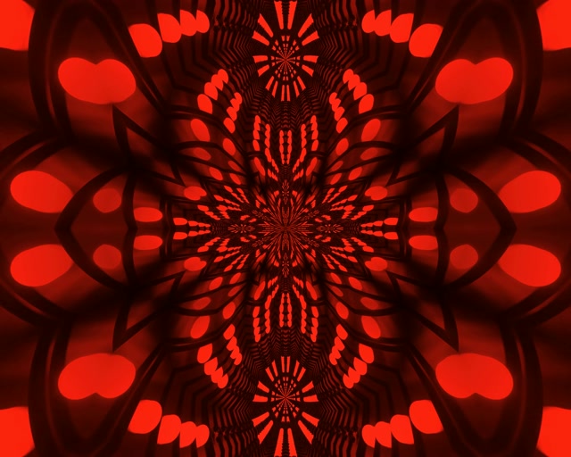 Terowong Neon Letupan Kaleidoskop Merah VJLoops 5:4 Industrial 60fps Screensaver