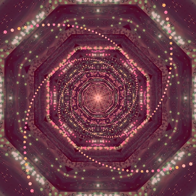 Terowong Neon Screensaver 1:1 Square 60fps Titik Merah Jambu VJ Loop PC Laptop