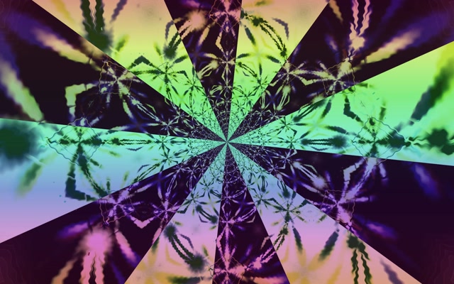 Terowong Neon Kaleidoskop Cannabis VJLoops 16:10 Macbook 60fps Penyelamat Skrin