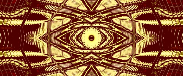 Terowong Neon Kaleidoskop Emas Merah Screensaver 60fps 2.39:1 Cinemascope VJ Loop