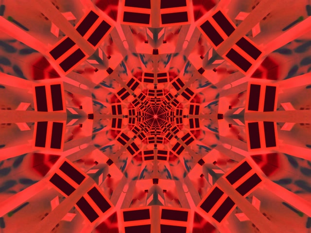 VJLoops Terowong Neon Kaleidoskop Merah Letupan 4:3 classic 60fps Penyelamat Skrin