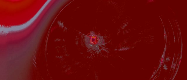 Merah Neon Terowong Pusaran Berputar VJ Loop 21:9 Ultrawide 60fps Penyelamat Skrin