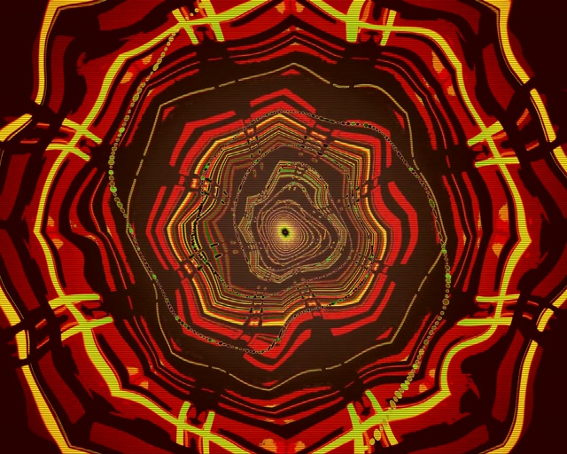 Terowong Neon Vortex Dekagon 5:4 industrial 60fps Screensaver VJLoops