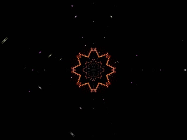 Terowong Neon Kaleidoskop Bintang VJLoops 4:3 Klasik 60fps Penyelamat Skrin