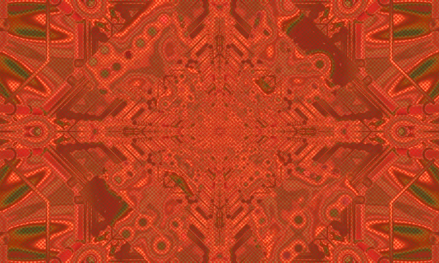 Kaleidoskop Merah Terowong Neon VJ Loop 5:3 Wide 60fps Screensaver