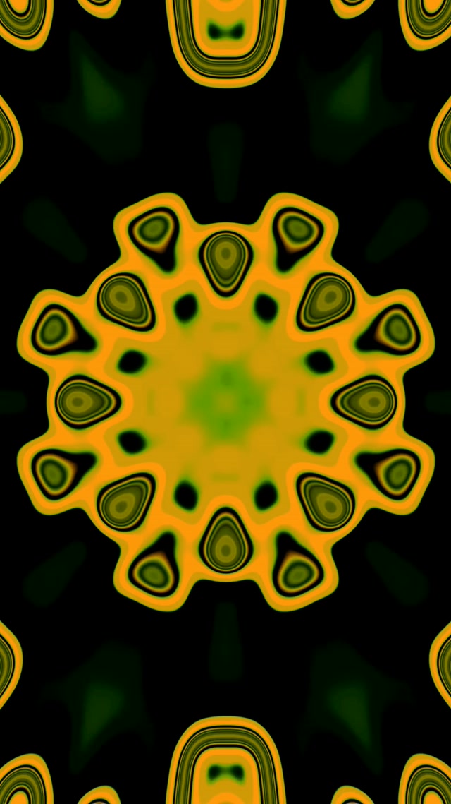 Terowong Neon Vortex Gear Hijau Oren VJLoops 9:16 Reels 60fps Screensaver