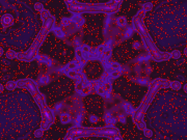 Terowong Neon Ungu Merah Blob VJ Loop 4:3 Klasik 60fps Penyelamat Skrin