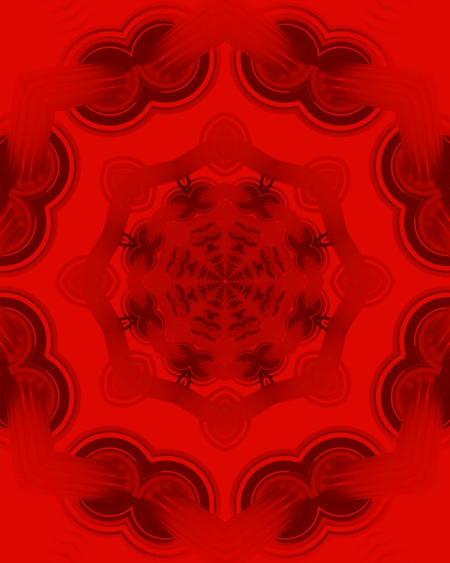 Terowong Neon Mandala Fraktal Merah VJ Loop 4:5 Instagram 60fps Screensaver