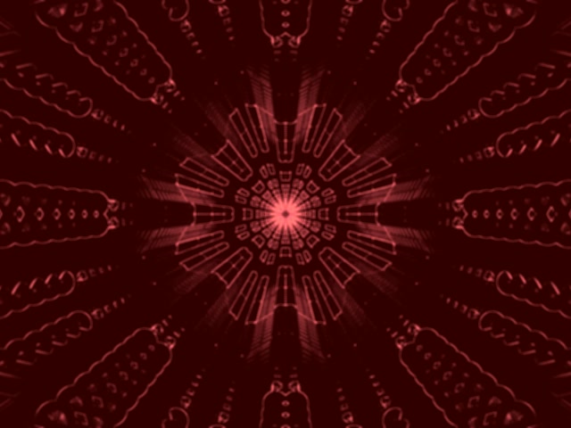 Mandala Merah Terowong Neon VJ Loop 4:3 Classic 60fps Screensaver