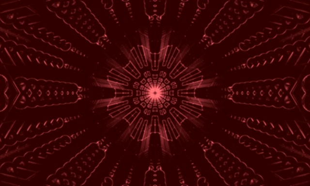 Terowong Neon Merah Letupan Kaleidoskop VJ Loop 5:3 Wide 60fps Screensaver