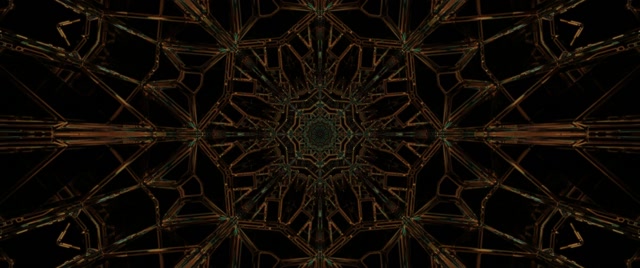 Terowong Neon Tembaga Mandala Penyelamat Skrin 2.39:1 60fps VJ Loop PC Laptop