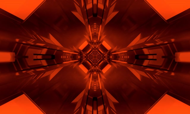 Terowong Neon Merah Kaleidoskop Silang VJ Loop 5:3 Lebar 60fps Penyelamat Skrin
