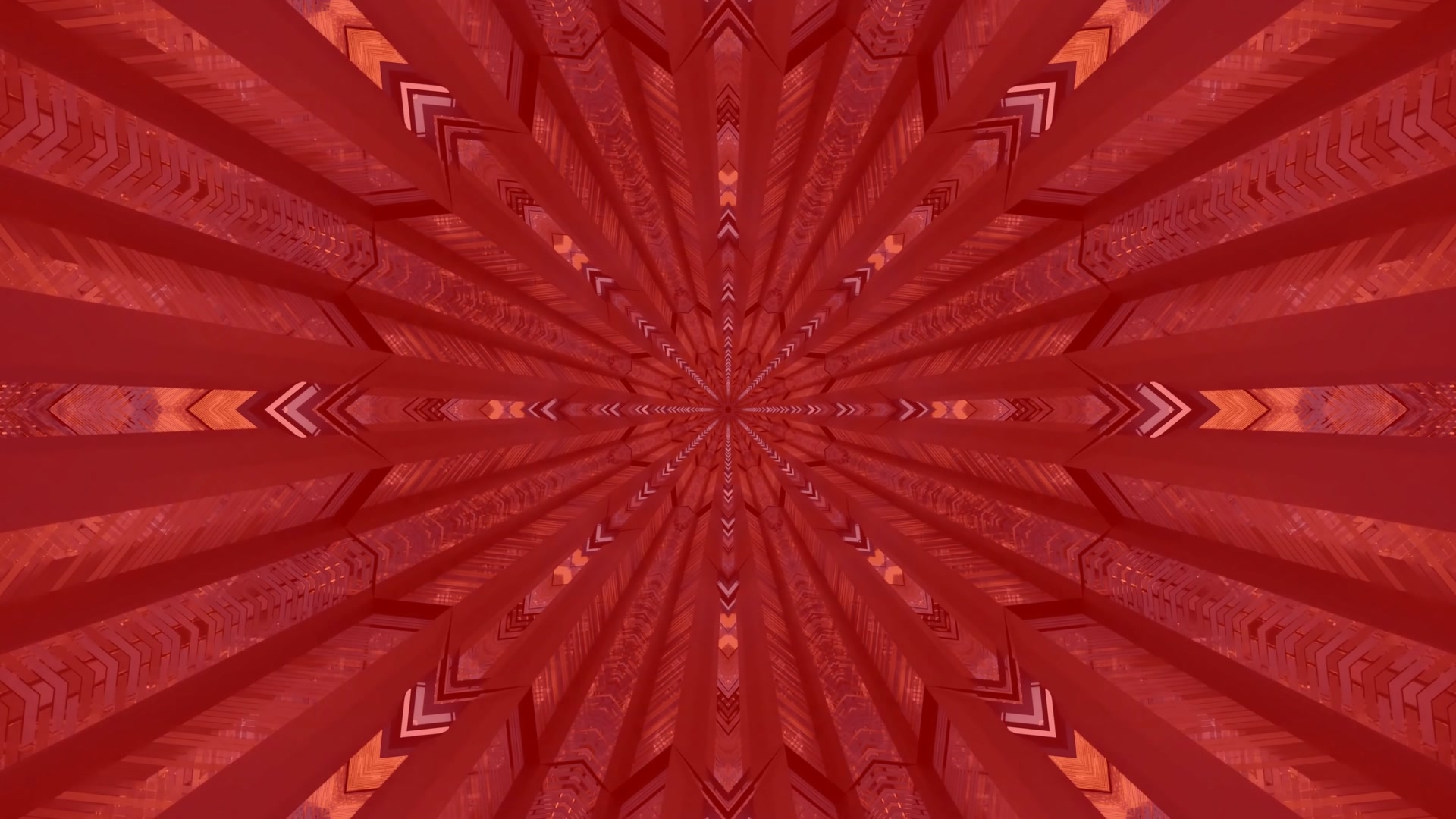 Rode Neon Tunnel Kaleidoscoop 4K UHD 60fps schermbeveiliging VJ loop