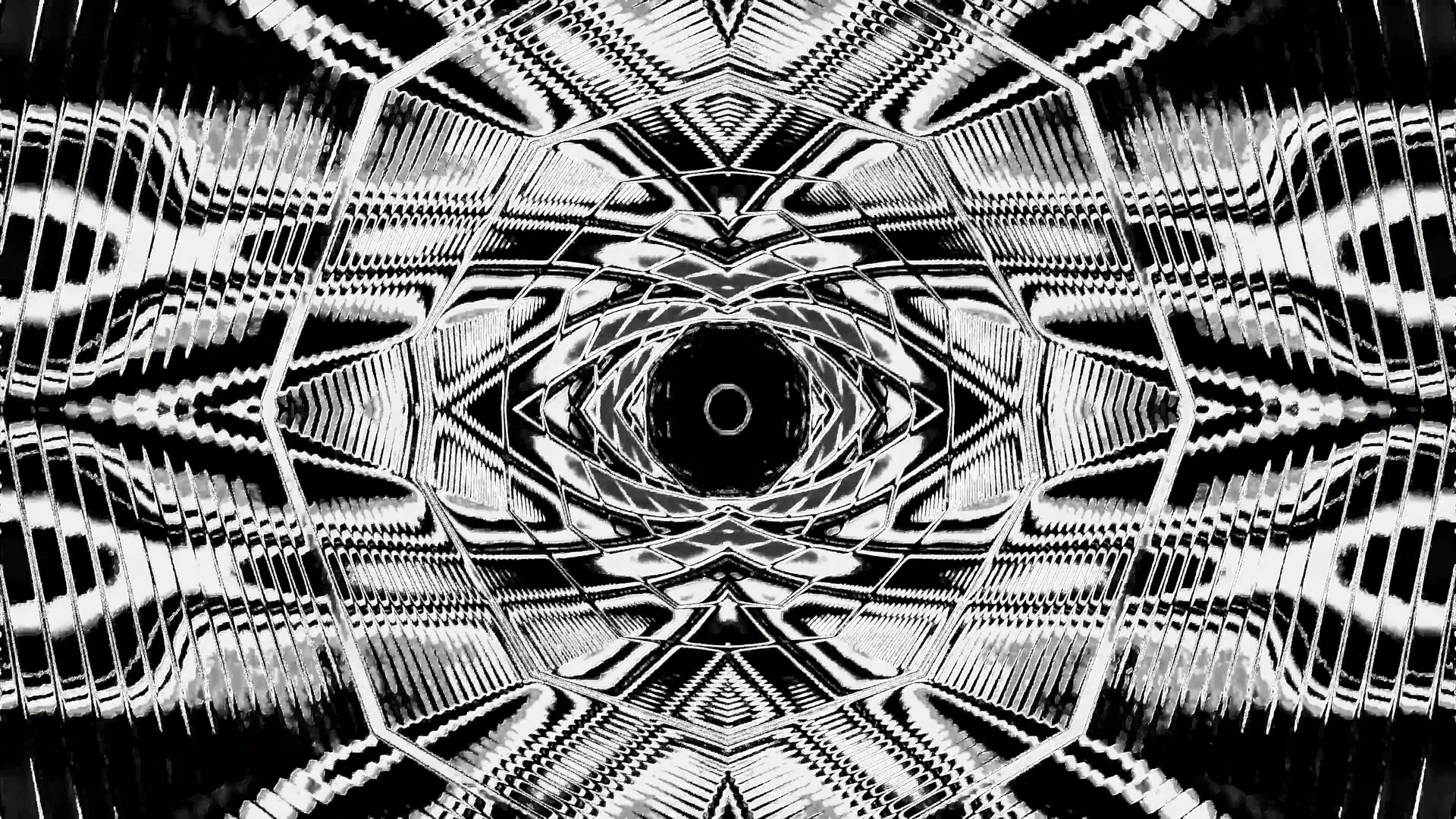 Zwart Witte Geometrische Neon Tunnel Schermbeveiliging Windows 11 VJLoops 4K UHD 60fps