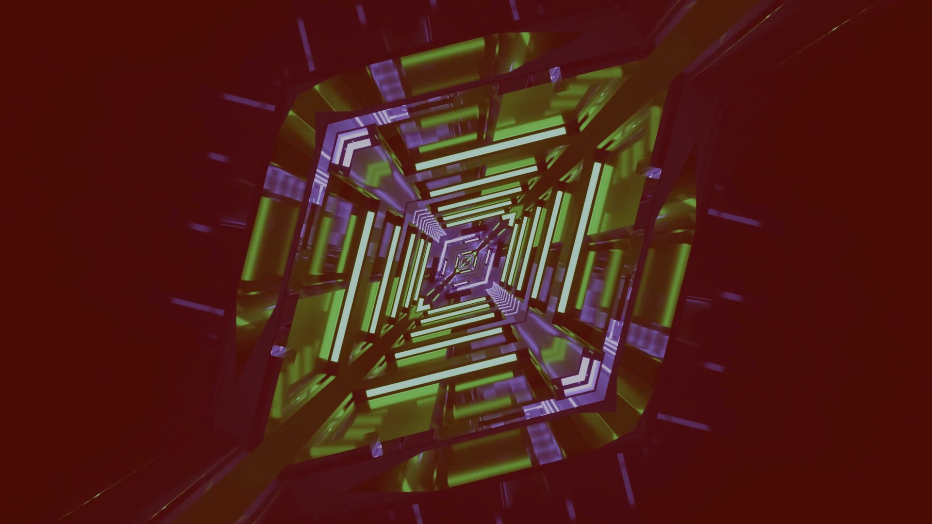 Neon Tunnel Groen Schermbeveiliging 4K UHD 60fps VJLoops PC